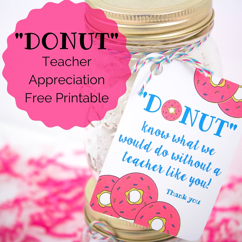Donut Teacher Appreciation Printable