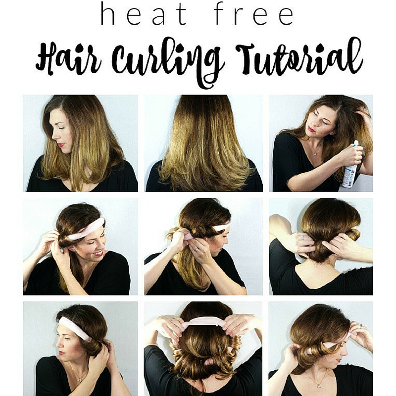 Heat Free Hair Curling Tutorial A Giveaway