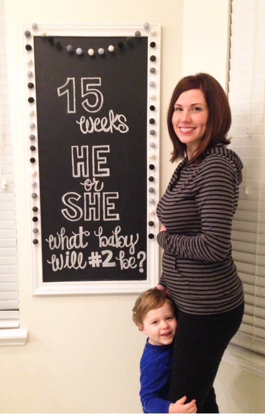 15 Weeks + Pregnancy Chalkboard Flashback